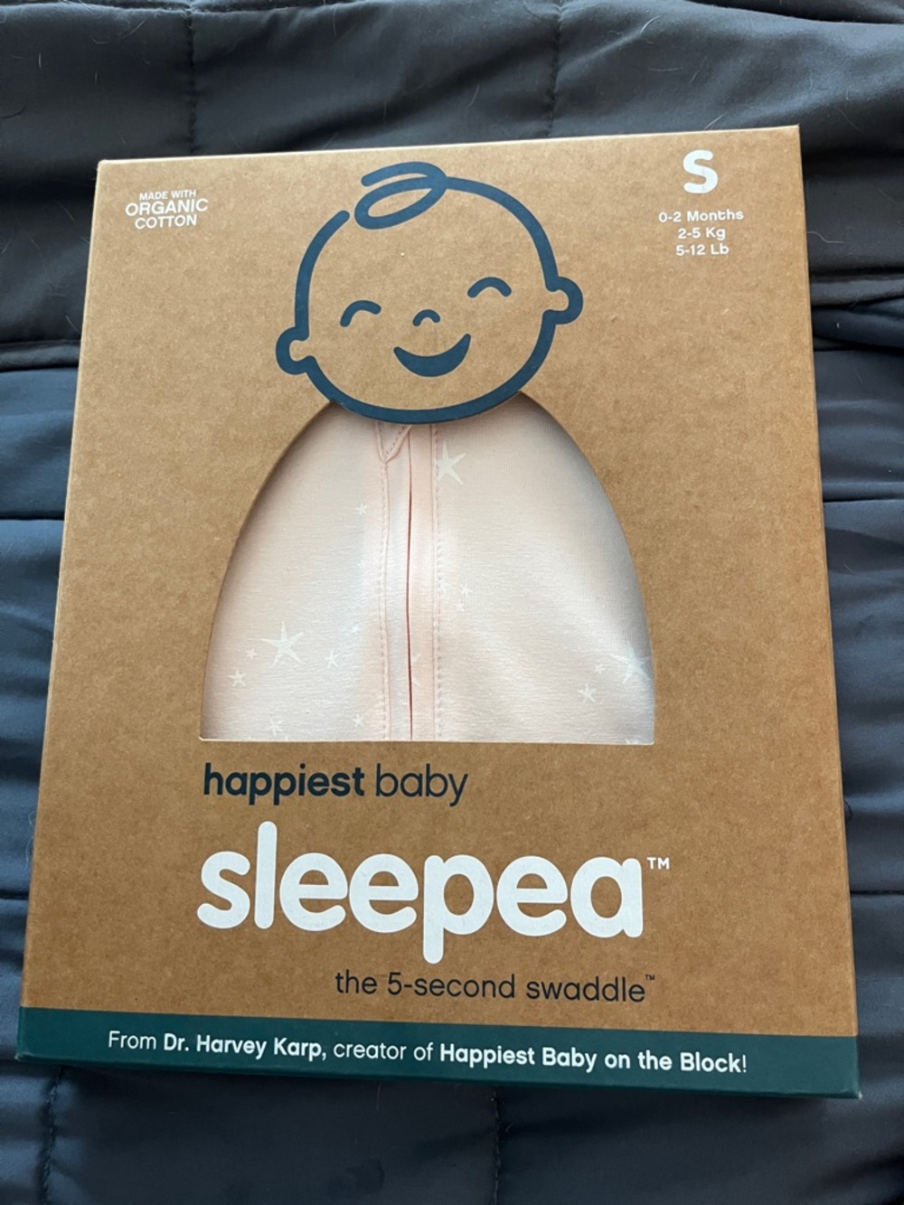 happiest baby Sleepea 5-Second Swaddle Sleep Sack - Small - Light Pink